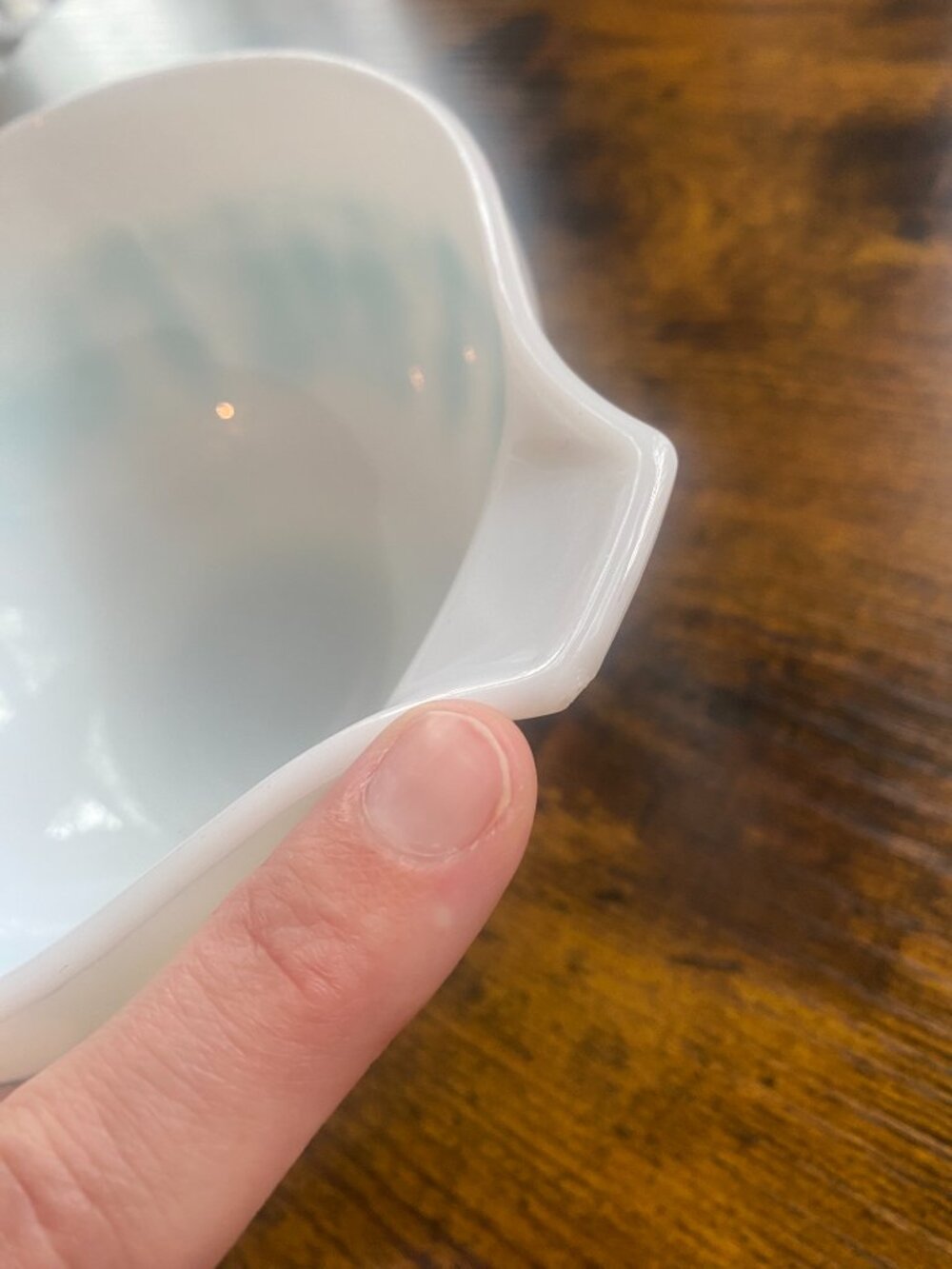 Vintage Pyrex Turquoise Amish Butterprint 1.5 Pint Cinderella Nesting Bowl - Picture 15 of 15